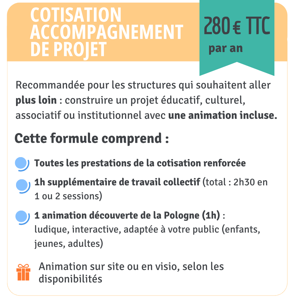 COTISATION accompagnement de projet COTISATION accompagnement de projet