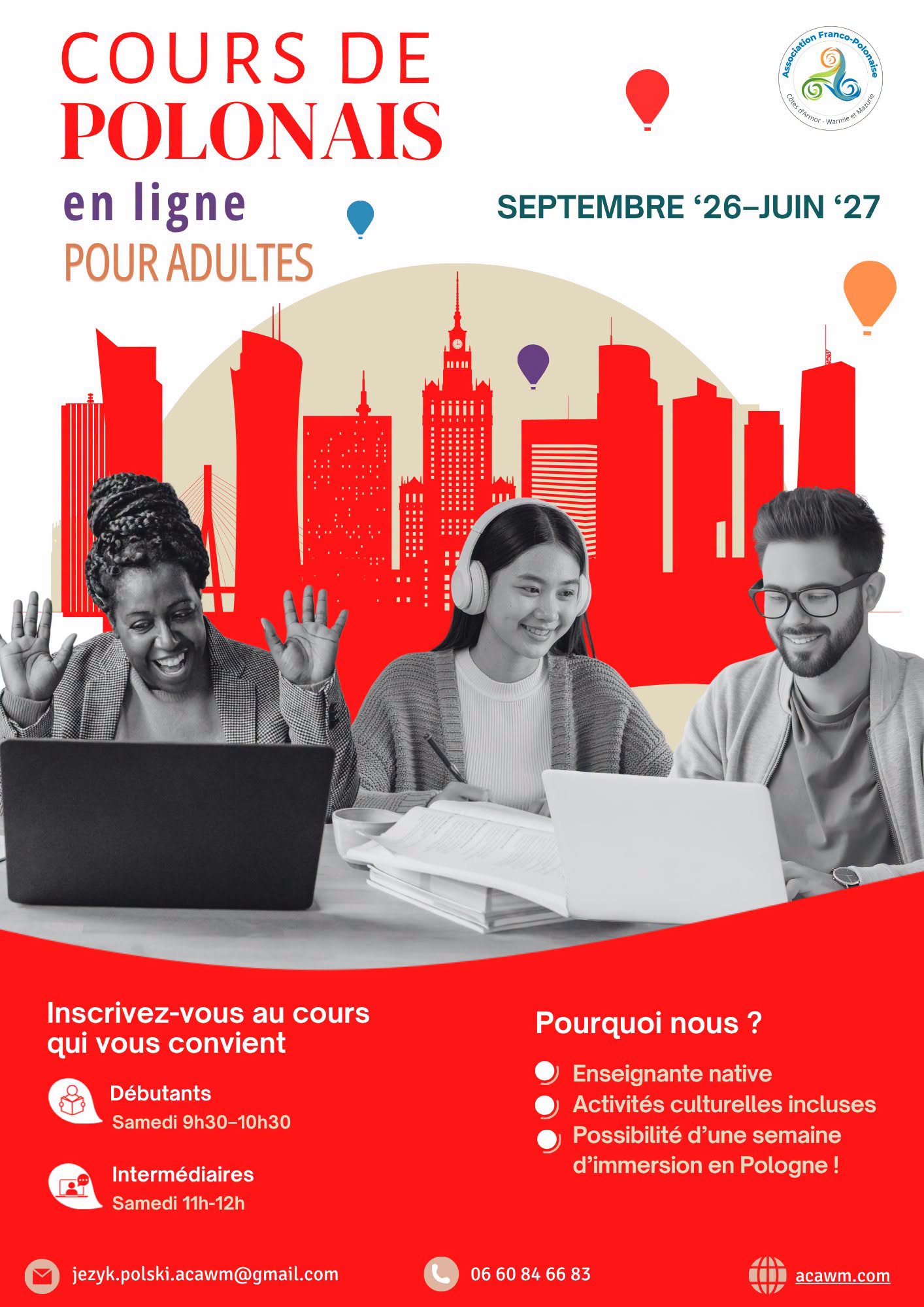 cours de polonais en ligne pour adultes